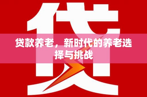 岚山贷款养老，新时代的养老选择与挑战